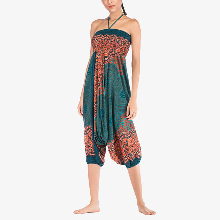 Pantaloni harem larghi con motivo geometrico rotondo Buddha Stones, due stili, tuta, pantaloni da yoga da donna a vita alta - image 26