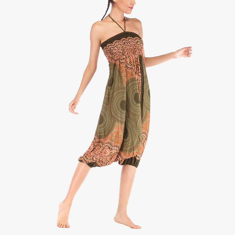 Pantaloni harem larghi con motivo geometrico rotondo Buddha Stones, due stili, tuta, pantaloni da yoga da donna a vita alta - image 44