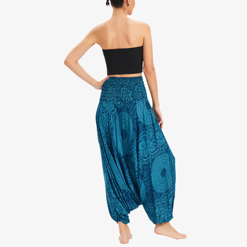 Pantaloni Buddha Stones casual larghi geometrici rotondi da indossare in due stili, pantaloni da yoga da donna - image 4