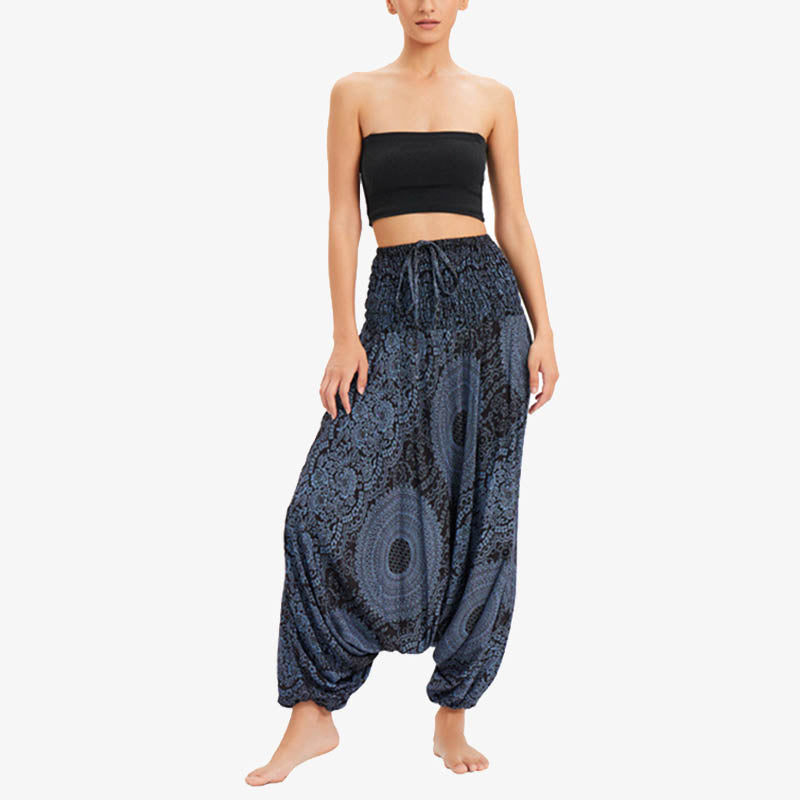 Pantaloni Buddha Stones casual larghi geometrici rotondi da indossare in due stili, pantaloni da yoga da donna - image 17
