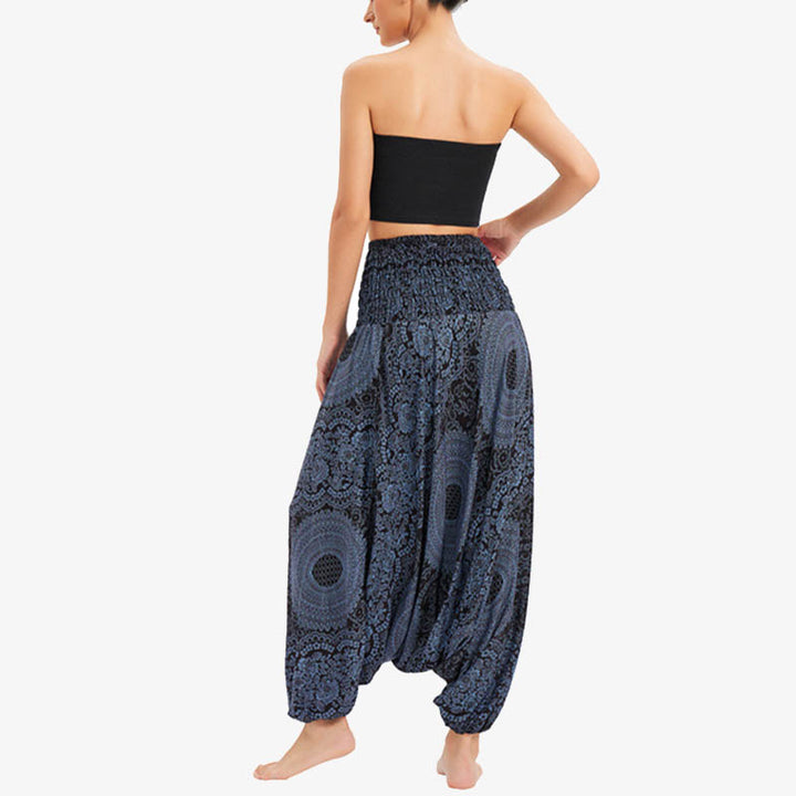 Pantaloni Buddha Stones casual larghi geometrici rotondi da indossare in due stili, pantaloni da yoga da donna - image 19
