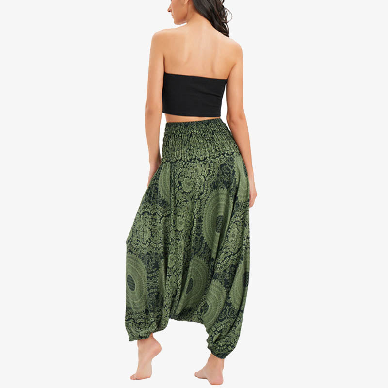 Pantaloni Buddha Stones casual larghi geometrici rotondi da indossare in due stili, pantaloni da yoga da donna - image 26