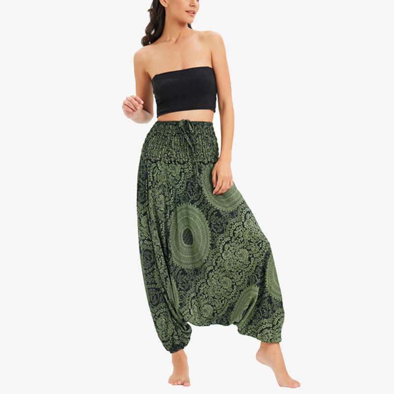 Pantaloni Buddha Stones casual larghi geometrici rotondi da indossare in due stili, pantaloni da yoga da donna - image 24