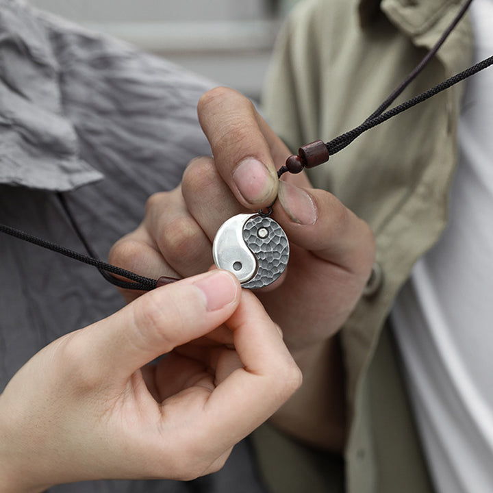 Collana con ciondolo in argento sterling 990 Buddha Stones, equilibrio Yin Yang e armonia - image 5