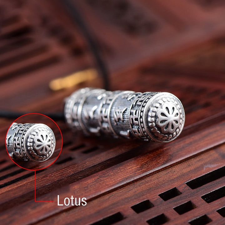Ciondolo con collana Buddha Stones tibetano Om Mani Padme Hum Buddha svastica fortuna