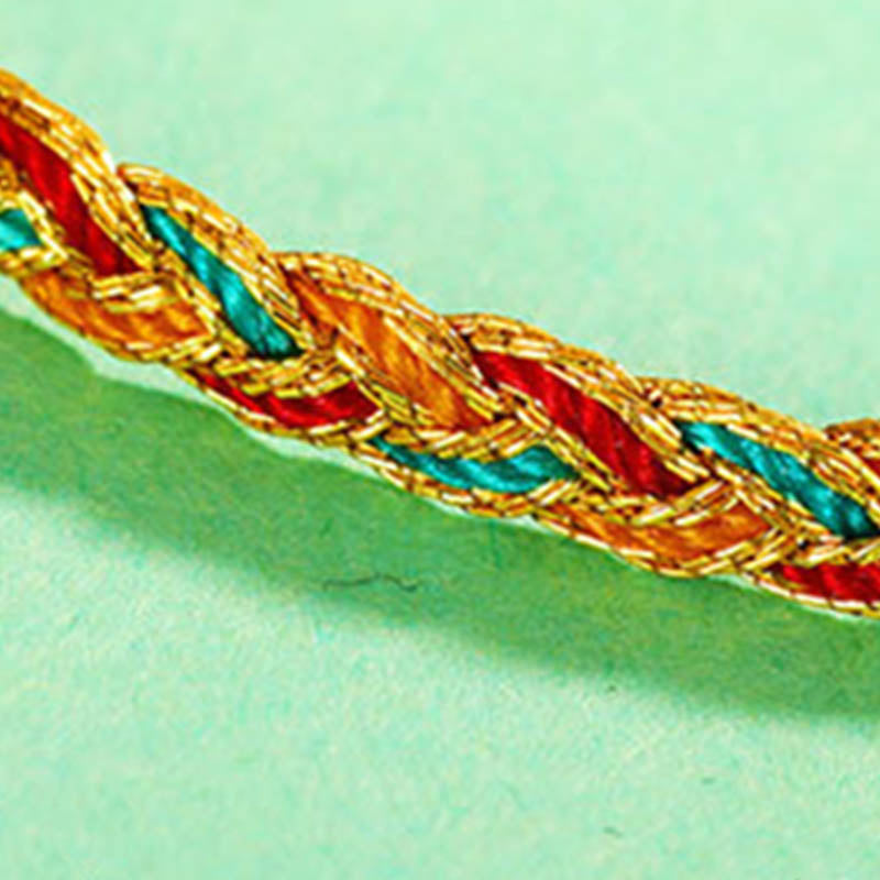 Braccialetto intrecciato con motivo a scaglie di drago multicolore fatto a mano Buddha Stones