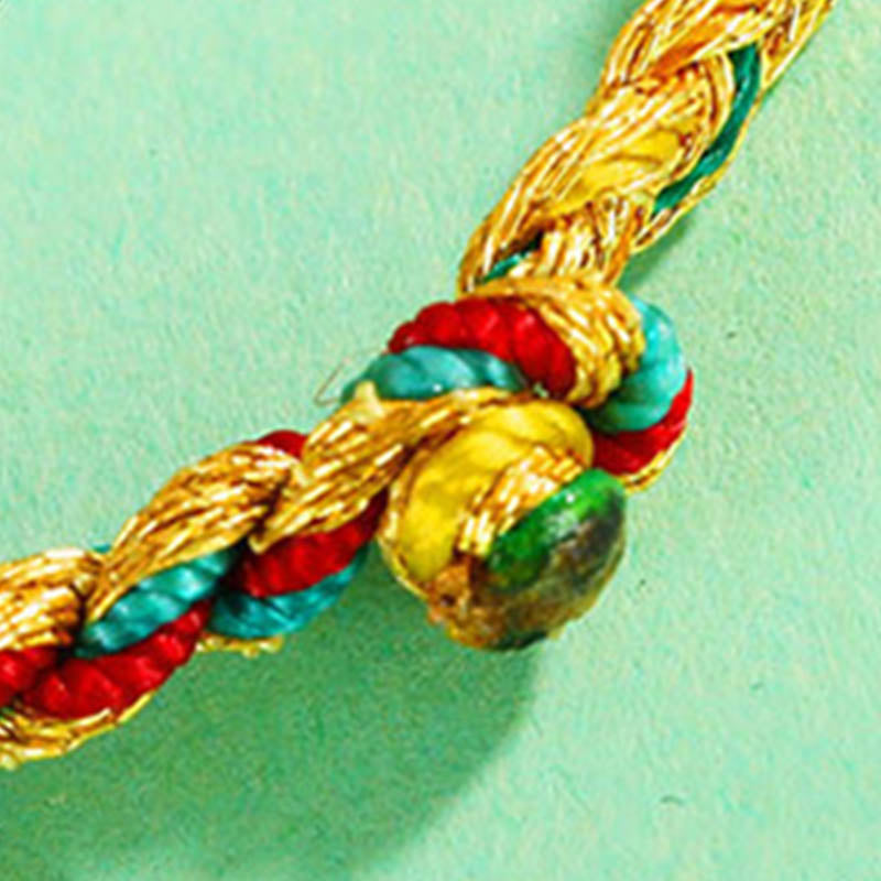 Braccialetto intrecciato con motivo a scaglie di drago multicolore fatto a mano Buddha Stones
