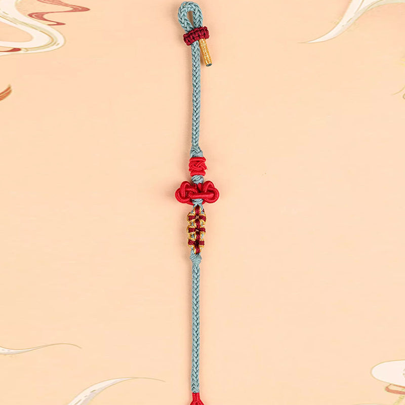 Braccialetto in corda intrecciata con nodo Wenchang fatto a mano Buddha Stones e forza fortunata