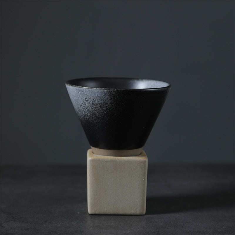 Tazza da caffè in ceramica vintage con gradiente Buddha Stones , tazza da caffè espresso e caffellatte con base da 200 ml