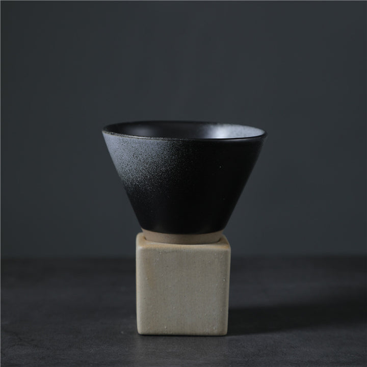 Tazza da caffè in ceramica vintage con gradiente Buddha Stones , tazza da caffè espresso e caffellatte con base da 200 ml