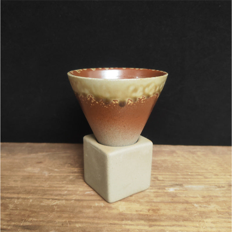 Tazza da caffè in ceramica vintage con gradiente Buddha Stones , tazza da caffè espresso e caffellatte con base da 200 ml