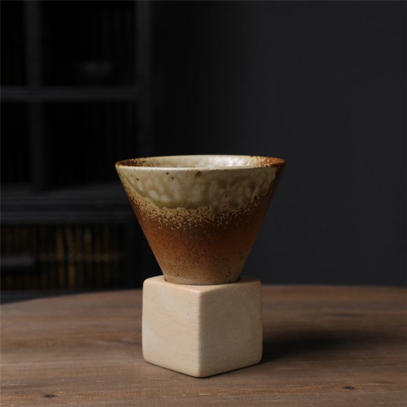 Tazza da caffè in ceramica vintage con gradiente Buddha Stones , tazza da caffè espresso e caffellatte con base da 200 ml
