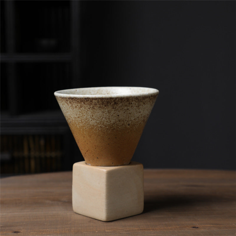Tazza da caffè in ceramica vintage con gradiente Buddha Stones , tazza da caffè espresso e caffellatte con base da 200 ml