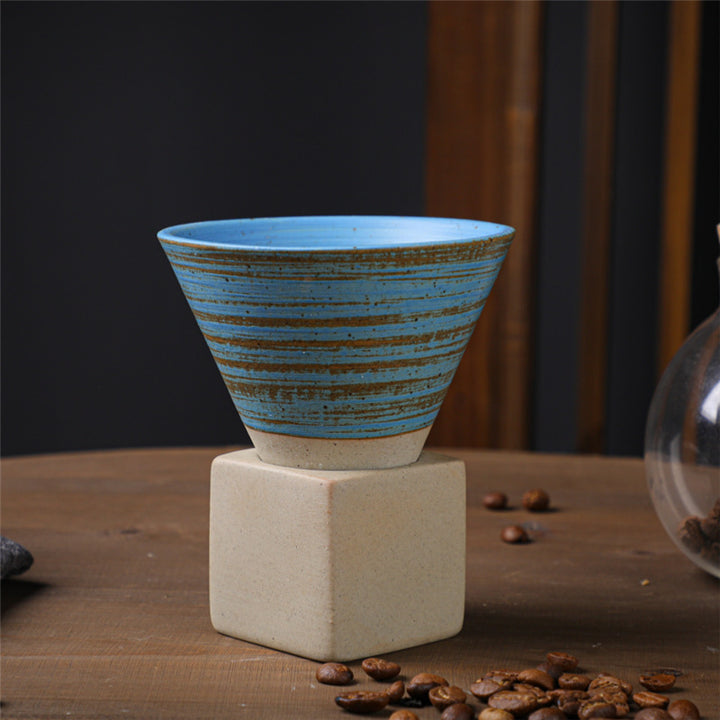 Tazza da caffè in ceramica vintage con gradiente Buddha Stones , tazza da caffè espresso e caffellatte con base da 200 ml