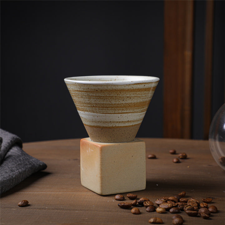 Tazza da caffè in ceramica vintage con gradiente Buddha Stones , tazza da caffè espresso e caffellatte con base da 200 ml