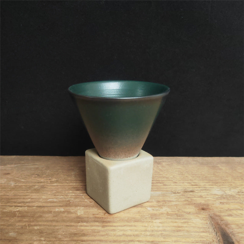 Tazza da caffè in ceramica vintage con gradiente Buddha Stones , tazza da caffè espresso e caffellatte con base da 200 ml