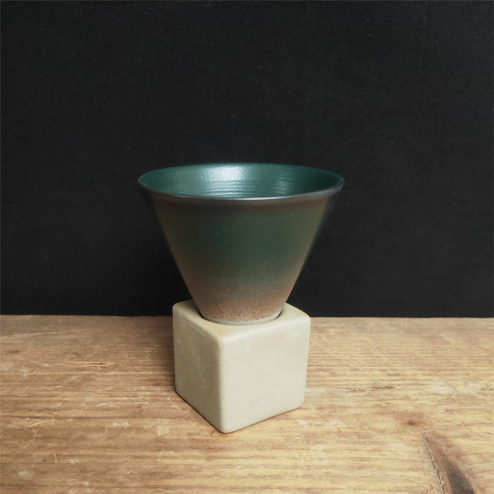 Tazza da caffè in ceramica vintage con gradiente Buddha Stones , tazza da caffè espresso e caffellatte con base da 200 ml