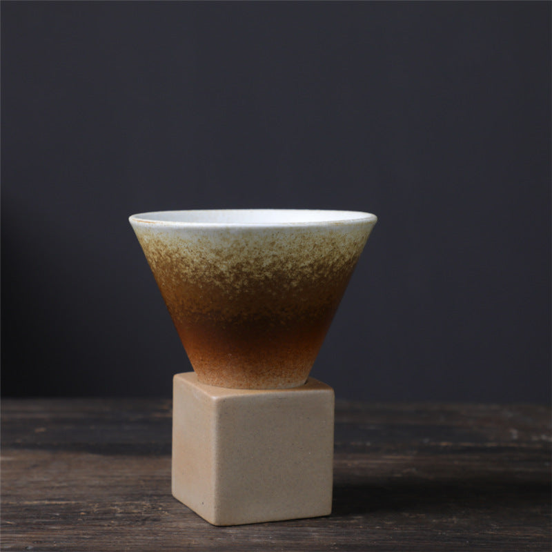 Tazza da caffè in ceramica vintage con gradiente Buddha Stones , tazza da caffè espresso e caffellatte con base da 200 ml