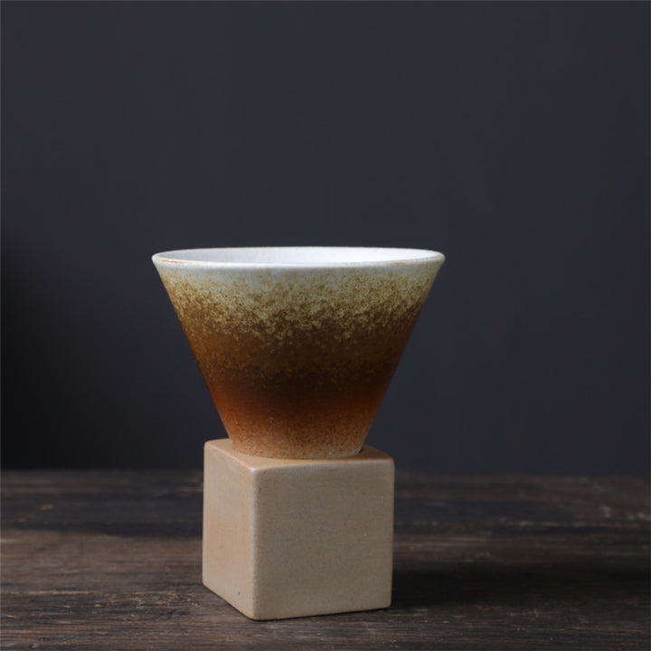 Tazza da caffè in ceramica vintage con gradiente Buddha Stones , tazza da caffè espresso e caffellatte con base da 200 ml