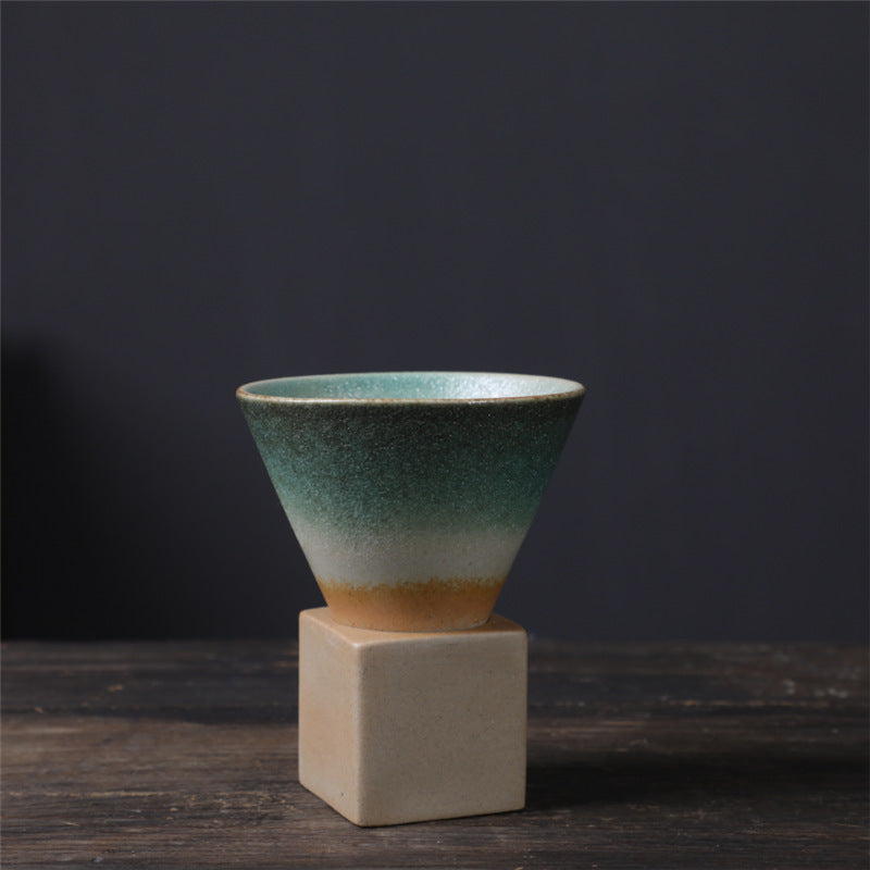 Tazza da caffè in ceramica vintage con gradiente Buddha Stones , tazza da caffè espresso e caffellatte con base da 200 ml