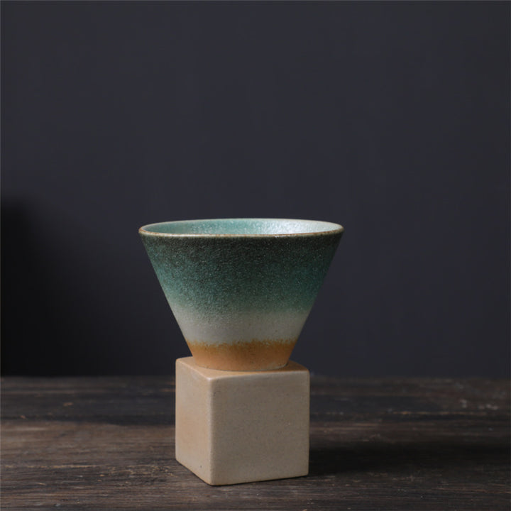 Tazza da caffè in ceramica vintage con gradiente Buddha Stones , tazza da caffè espresso e caffellatte con base da 200 ml