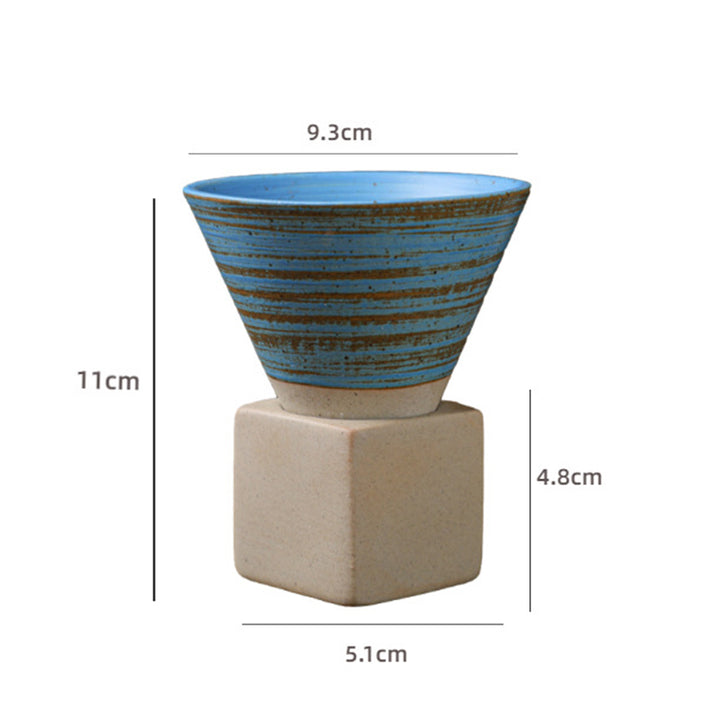 Tazza da caffè in ceramica vintage con gradiente Buddha Stones , tazza da caffè espresso e caffellatte con base da 200 ml