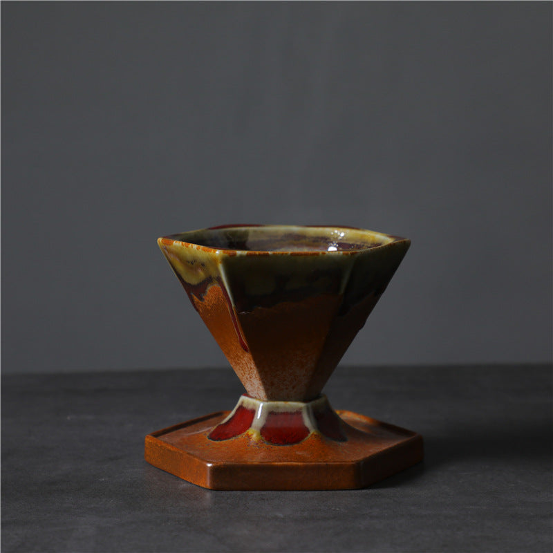 Tazza da caffè in ceramica con design esagonale Buddha Stones , tazza da caffè con base 170 ml