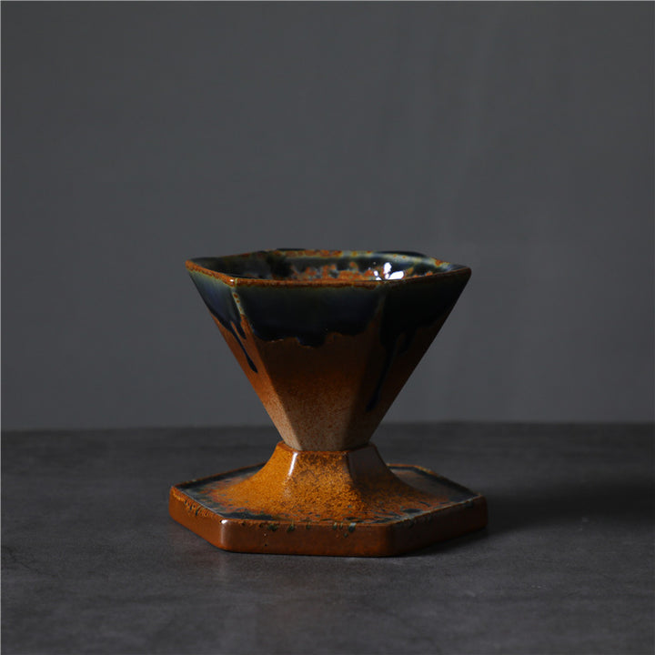 Tazza da caffè in ceramica con design esagonale Buddha Stones , tazza da caffè con base 170 ml