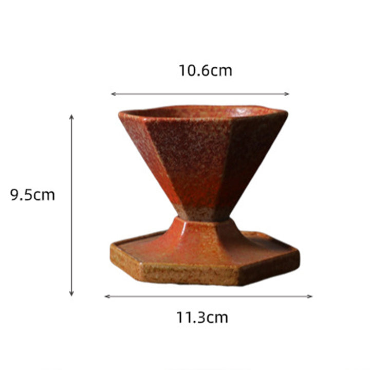 Tazza da caffè in ceramica con design esagonale Buddha Stones , tazza da caffè con base 170 ml