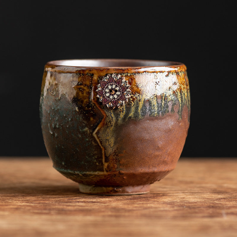 Buddha Stones Girasole Kiln Change Tazza da caffè in ceramica Tè Latte Espresso Tazza da caffè 250ml
