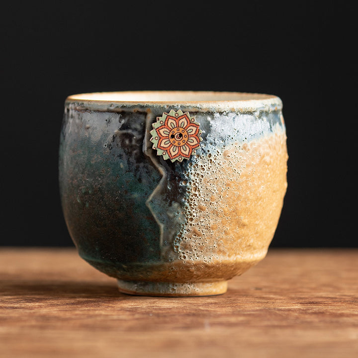 Buddha Stones Girasole Kiln Change Tazza da caffè in ceramica Tè Latte Espresso Tazza da caffè 250ml