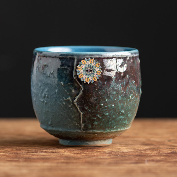 Buddha Stones Girasole Kiln Change Tazza da caffè in ceramica Tè Latte Espresso Tazza da caffè 250ml