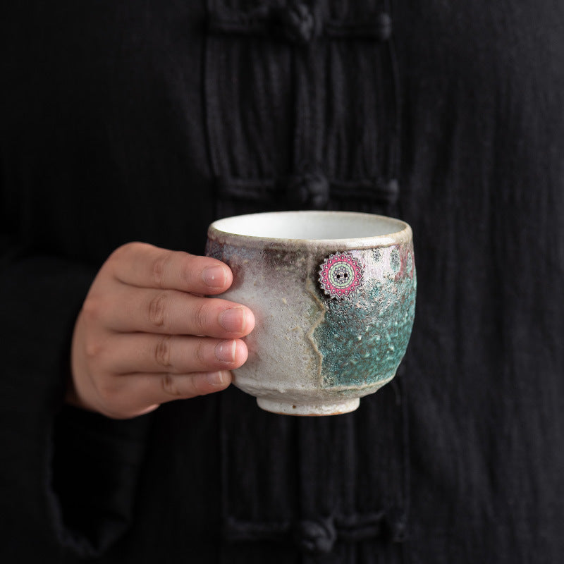 Buddha Stones Girasole Kiln Change Tazza da caffè in ceramica Tè Latte Espresso Tazza da caffè 250ml