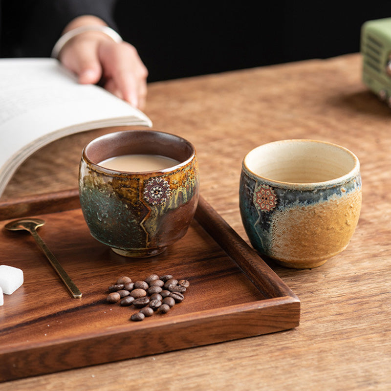 Buddha Stones Girasole Kiln Change Tazza da caffè in ceramica Tè Latte Espresso Tazza da caffè 250ml