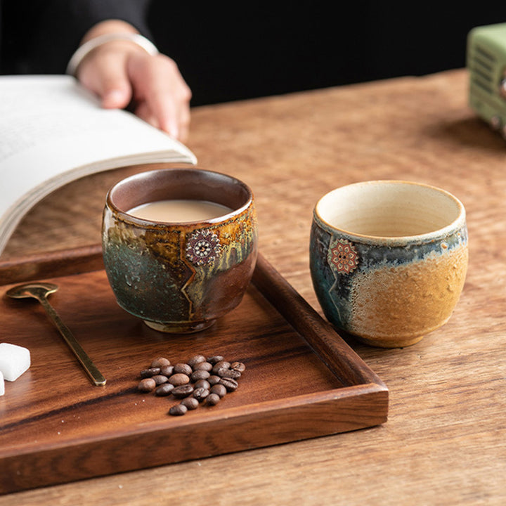 Buddha Stones Girasole Kiln Change Tazza da caffè in ceramica Tè Latte Espresso Tazza da caffè 250ml