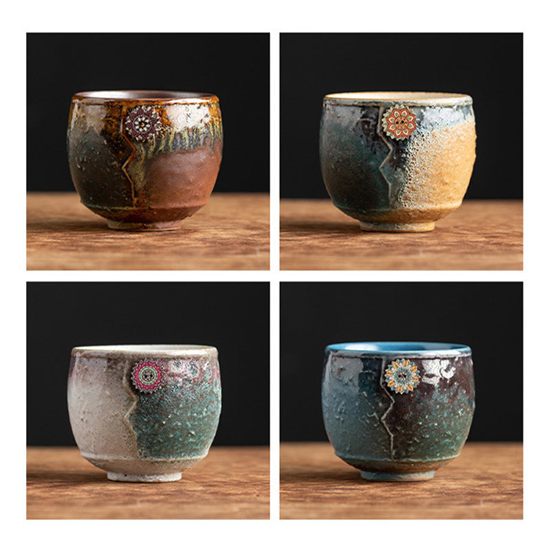 Buddha Stones Girasole Kiln Change Tazza da caffè in ceramica Tè Latte Espresso Tazza da caffè 250ml