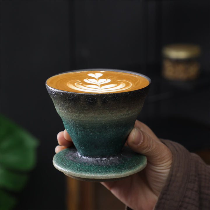 Tazza da caffè in ceramica con design vintage Buddha Stones , tazza da caffè espresso da 150 ml