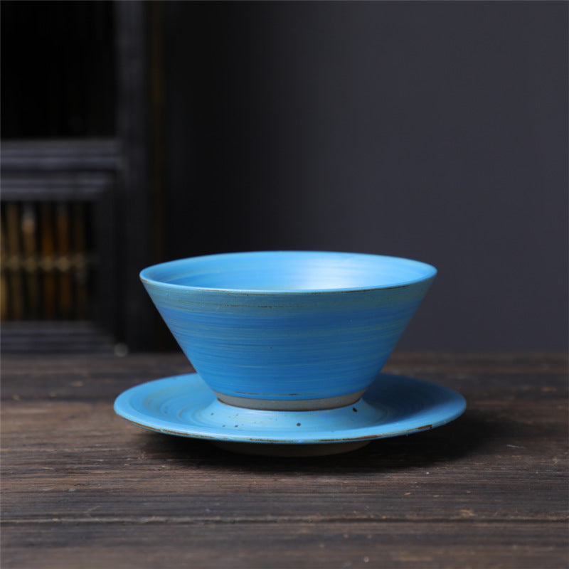 Tazza da caffè in ceramica con design del pianeta Buddha Stones , tazza da caffè in ceramica grezza con piattino