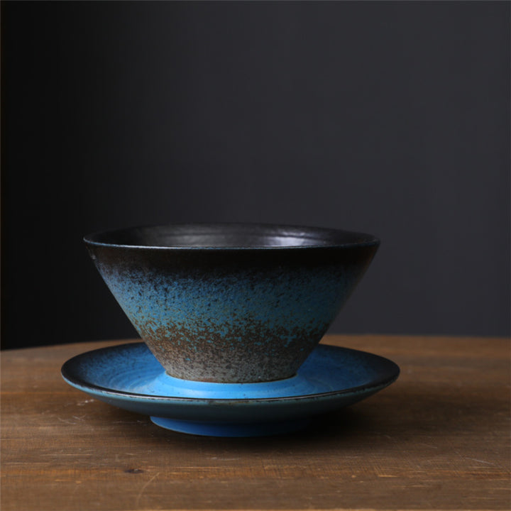 Tazza da caffè in ceramica con design del pianeta Buddha Stones , tazza da caffè in ceramica grezza con piattino