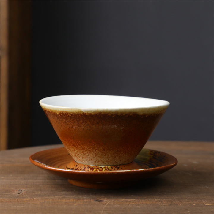 Tazza da caffè in ceramica con design del pianeta Buddha Stones , tazza da caffè in ceramica grezza con piattino