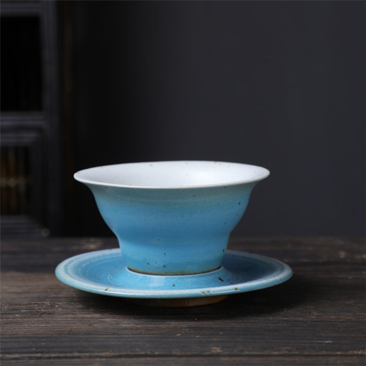 Tazza da caffè in ceramica con design del pianeta Buddha Stones , tazza da caffè in ceramica grezza con piattino