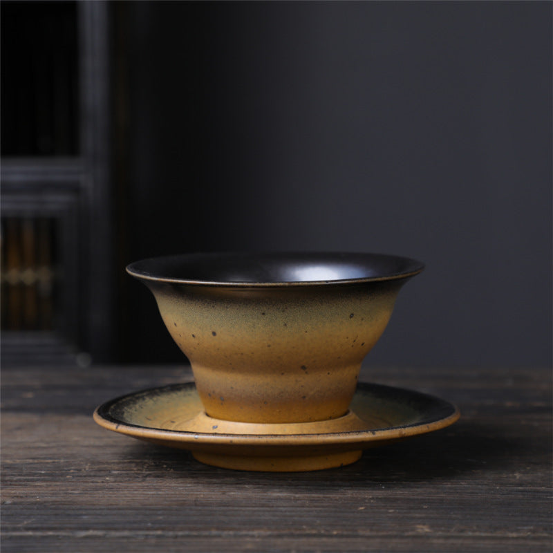 Tazza da caffè in ceramica con design del pianeta Buddha Stones , tazza da caffè in ceramica grezza con piattino