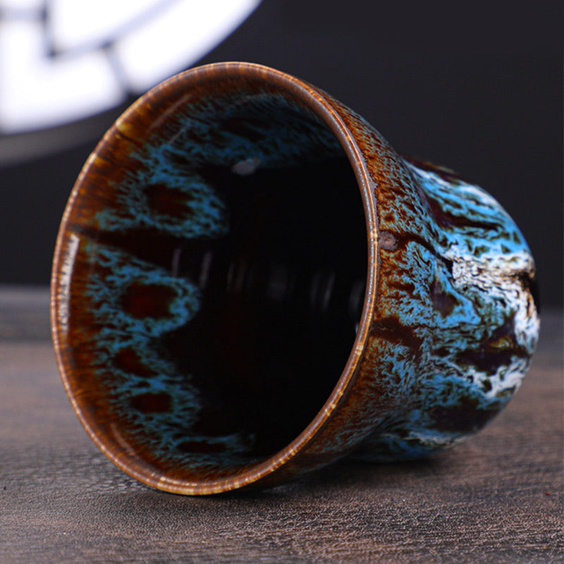 Buddha Stones Vintage Kiln Change Design Tazza da caffè in ceramica Tazza da tè 150ml - image 4