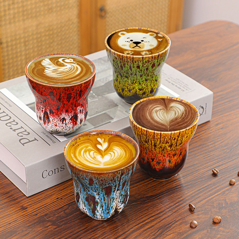 Buddha Stones Vintage Kiln Change Design Tazza da caffè in ceramica Tazza da tè 150ml