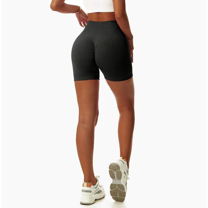 Pantaloncini sportivi da yoga a vita alta, senza cuciture, ad alta elasticità, da donna, Buddha Stones