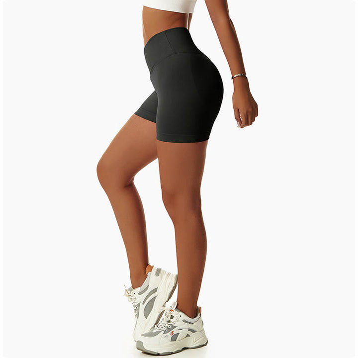 Pantaloncini sportivi da yoga a vita alta, senza cuciture, ad alta elasticità, da donna, Buddha Stones