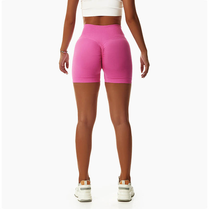 Pantaloncini sportivi da yoga a vita alta, senza cuciture, ad alta elasticità, da donna, Buddha Stones