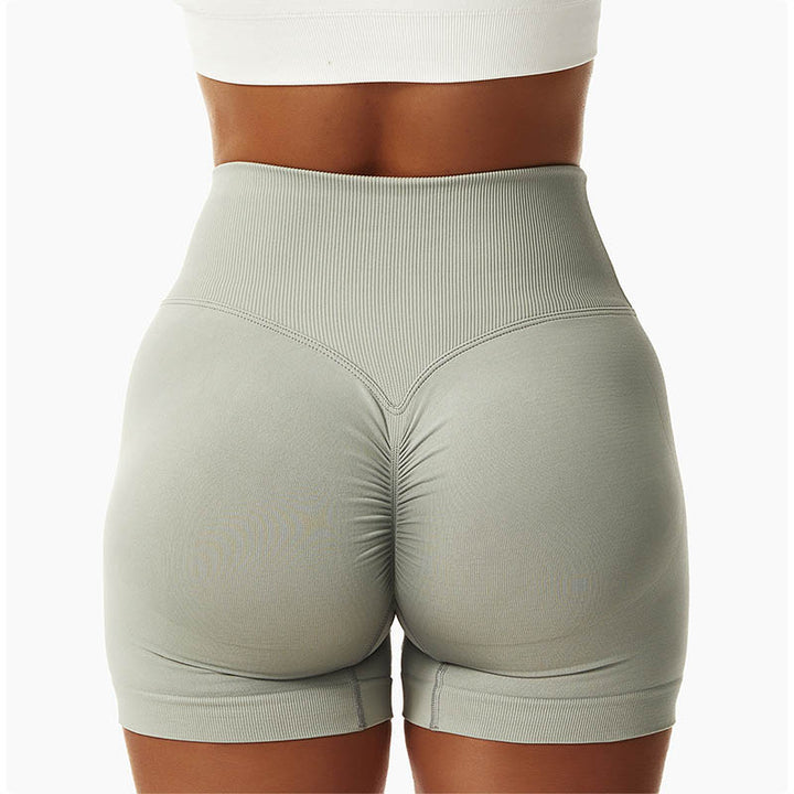 Pantaloncini sportivi da yoga a vita alta, senza cuciture, ad alta elasticità, da donna, Buddha Stones