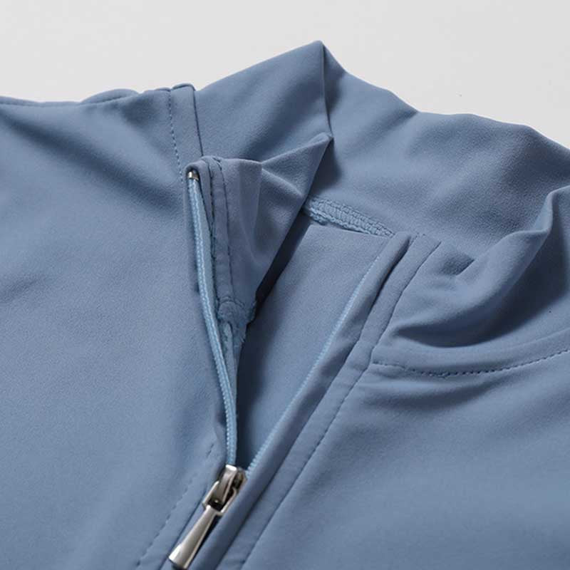 Tuta sportiva da donna con cerniera elasticizzata a maniche corte, per fitness e yoga , Buddha Stones - image 11