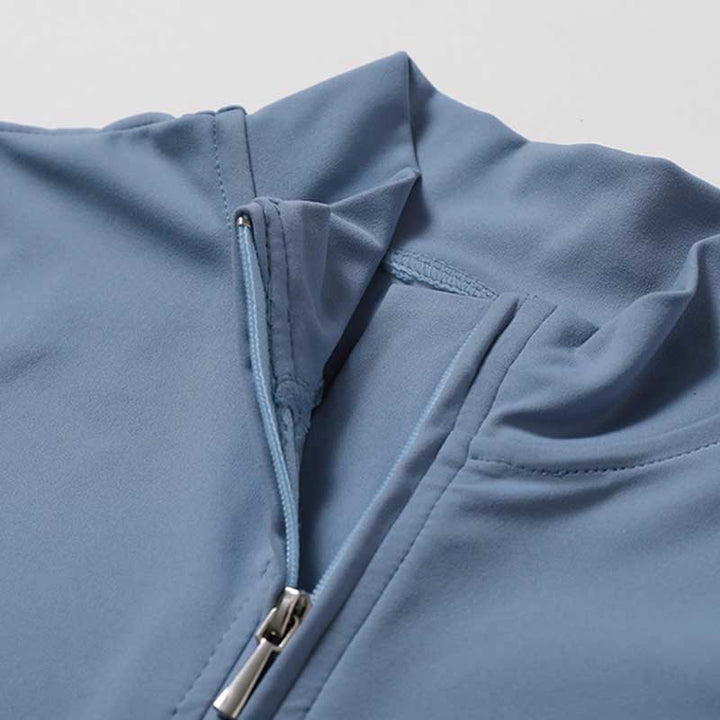 Tuta sportiva da donna con cerniera elasticizzata a maniche corte, per fitness e yoga , Buddha Stones - image 11